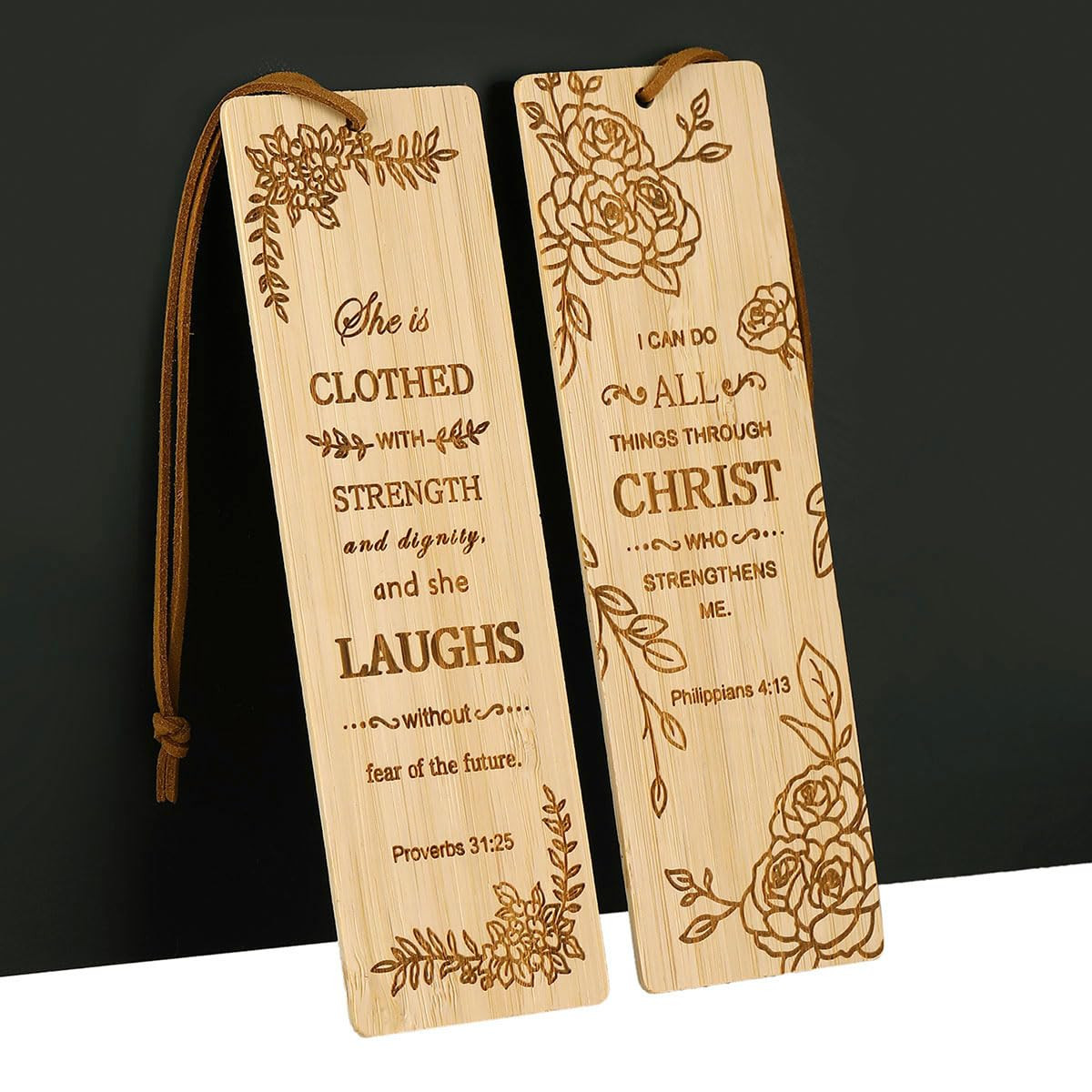 2 Pcs Bible Bookmarks for Women, Bamboo Religious Christian Bookmarks Gifts for Women Book Marks ... | Amazon (US)