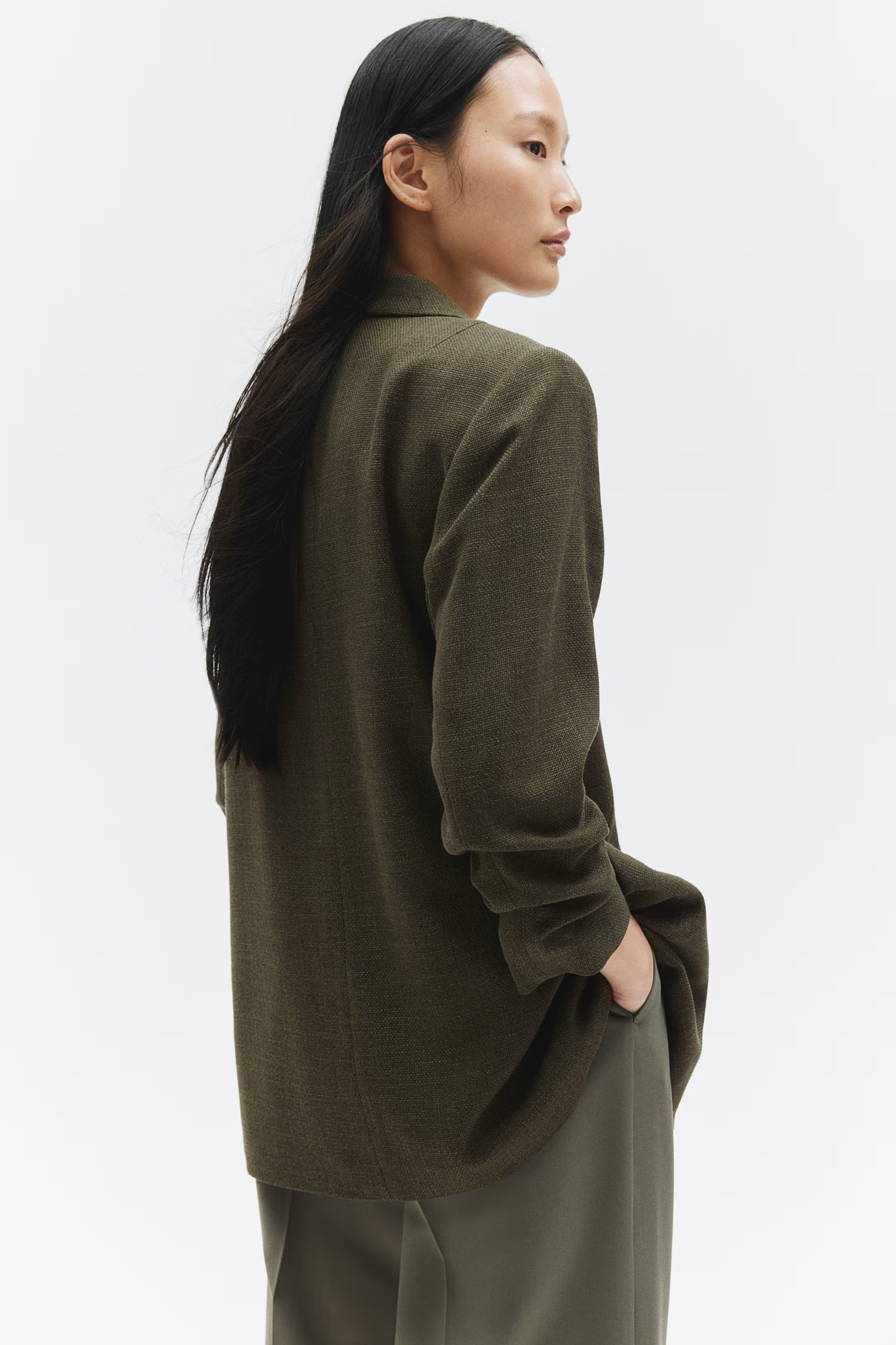 Gathered-Sleeve Jacket | H&M (US + CA)