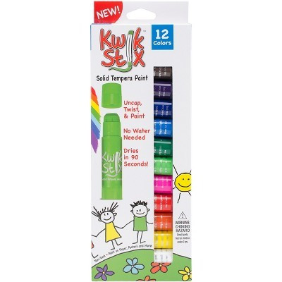 Kwik Stix Solid Tempera Paint Sticks 12/Pkg-Classic Colors | Target