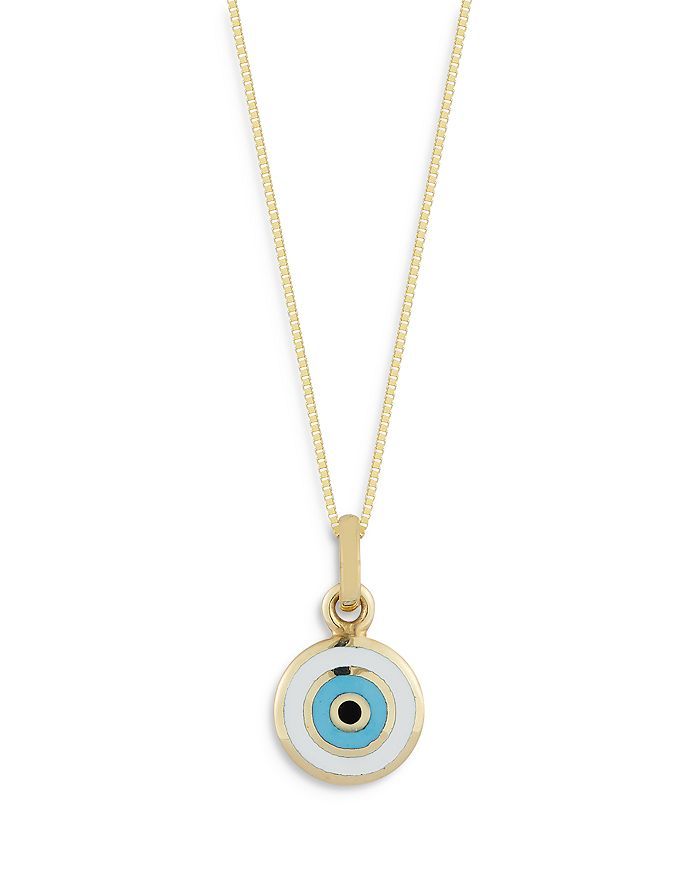 14K Yellow Gold Enamel Evil Eye Pendant Necklace, 18" - 100% Exclusive | Bloomingdale's (US)
