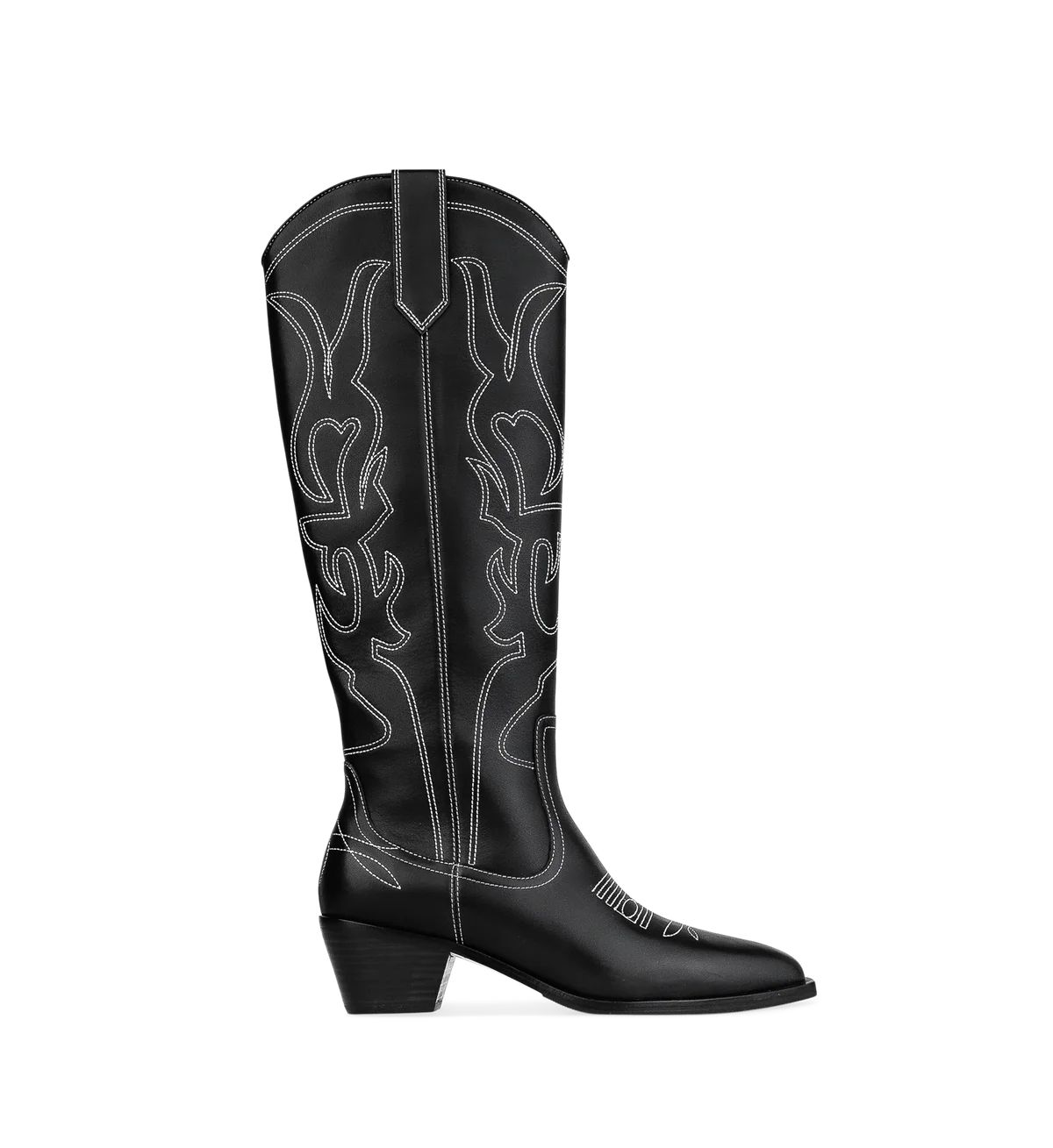 Akepa Black Leather Knee High Boots | Bared Footwear | Bared Footwear