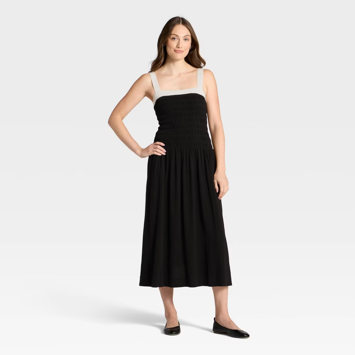 Women's Smocked Midi A-Line Dress - Universal Thread™ | Target