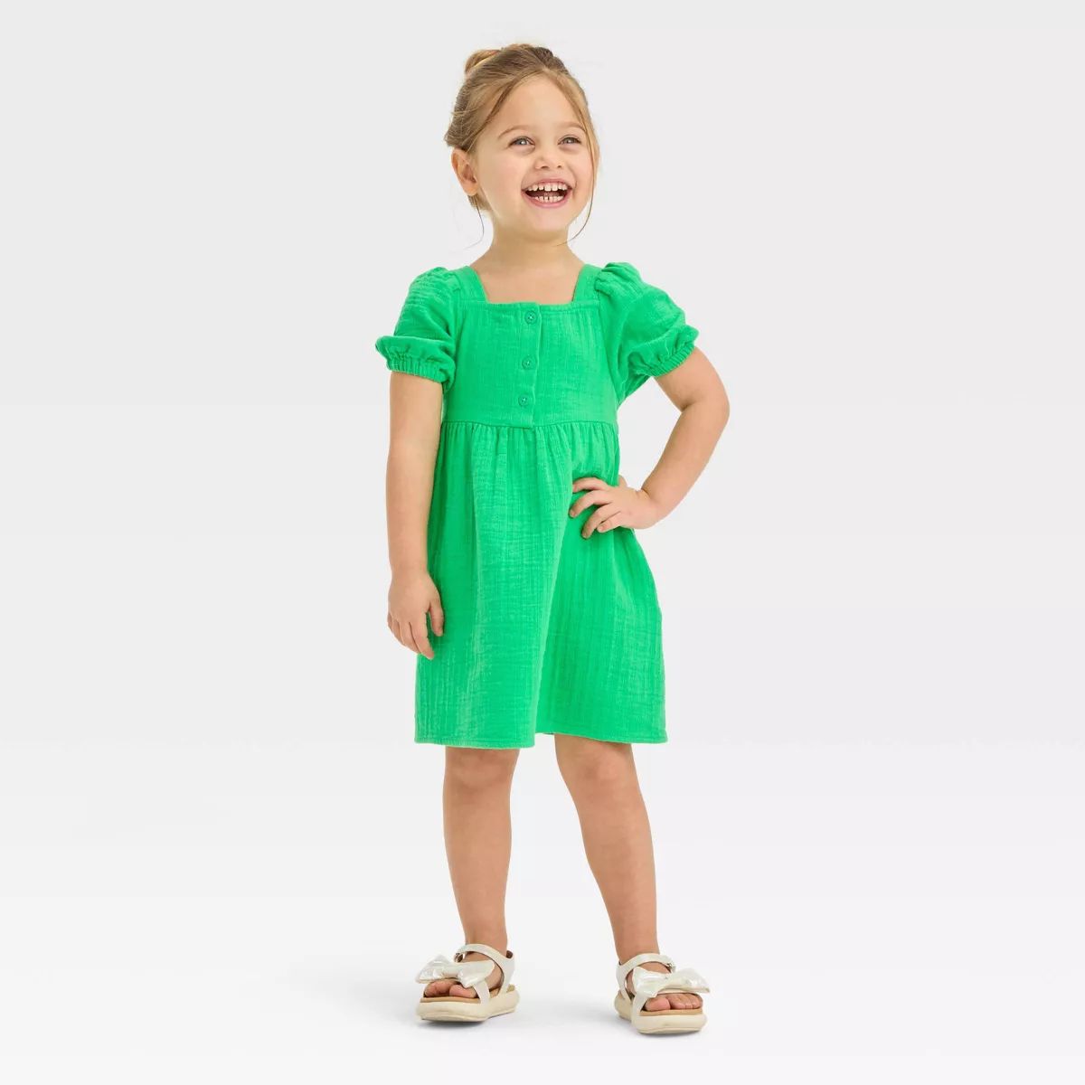 Toddler Girls' Dress - Cat & Jack™ Green 2T | Target