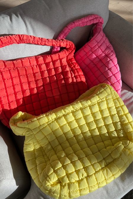 Obsessed with these free people graphic tote bags 🤩 they come in so many fun bright colors! The perfect mom bag, gym bag, or travel bag for summer ☀️

Free people, free people bag, quilted bag, bright bag, mom bag, pink bag, red bag, colorful purse, Christine Andrew 

#LTKStyleTip #LTKFindsUnder50 #LTKItBag