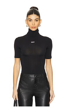 OFF-WHITE Off Stamp Second Skin Turtleneck in Black & White from Revolve.com | Revolve Clothing (Global)