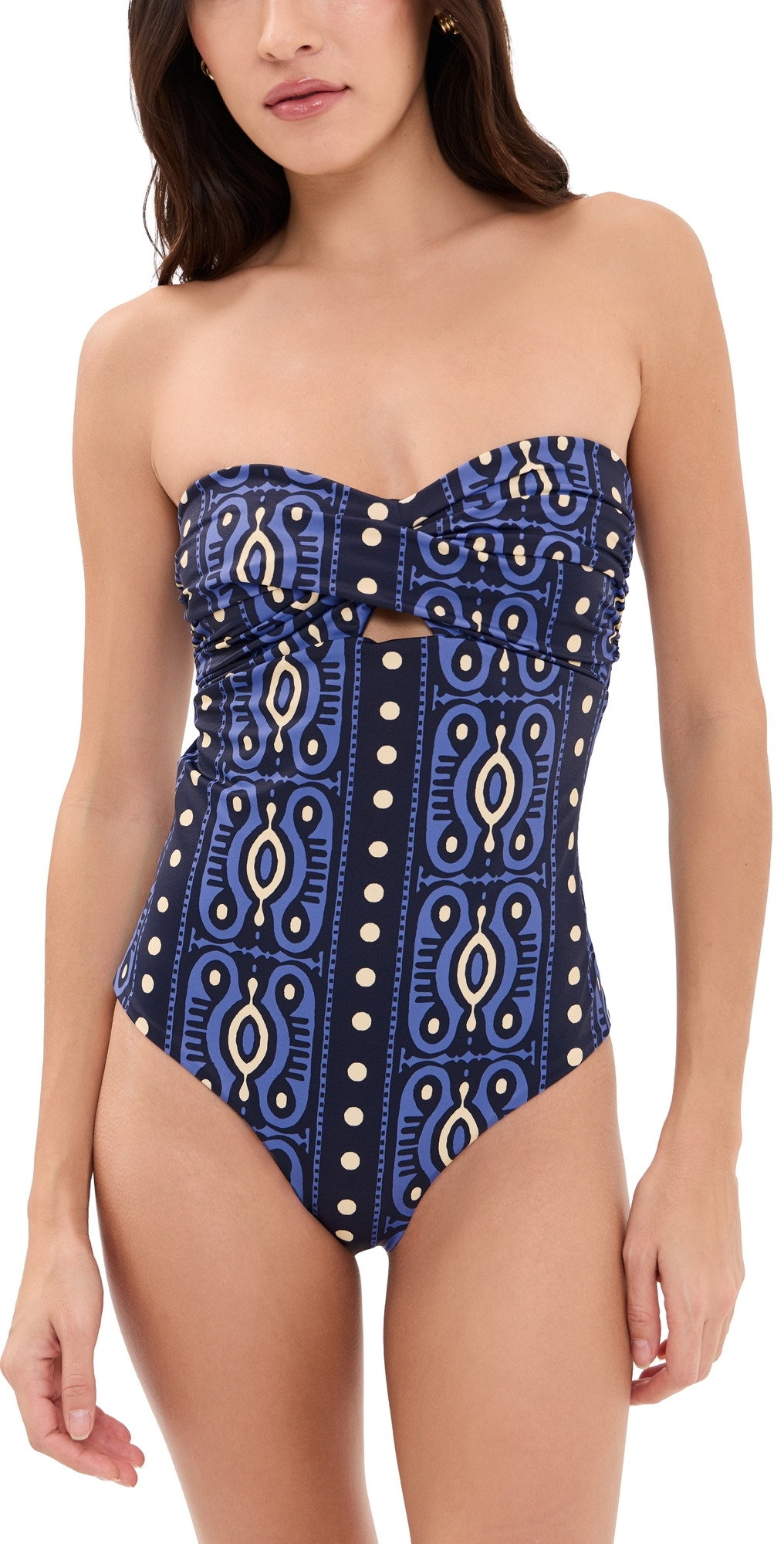 Johanna Ortiz Lastly One Piece Navy/Ecru S | Shopbop