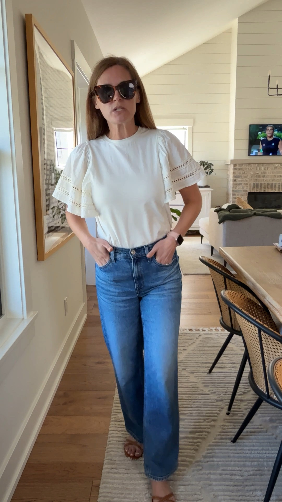 Top size XS
Jeans I went up a size to 26 in SHORT inseam

#LTKdayinmylife #LTKgrwm #LTKootd