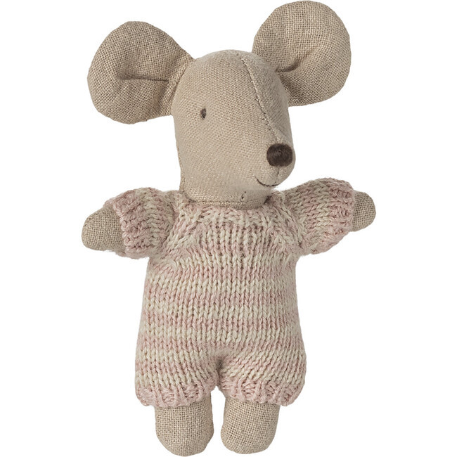 Baby mouse in carry cot - Rose | Maisonette