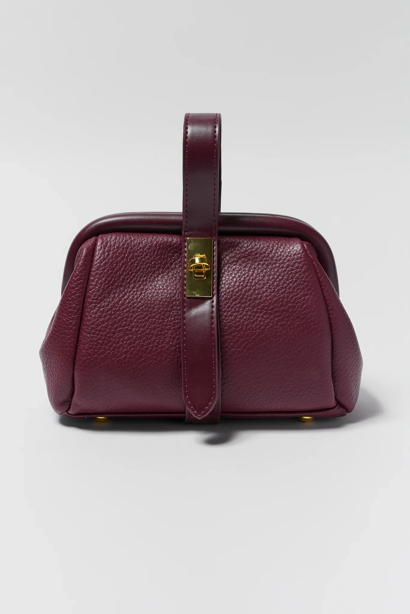 Burgundy Mini Turnlock Crossbody Bag | Avara