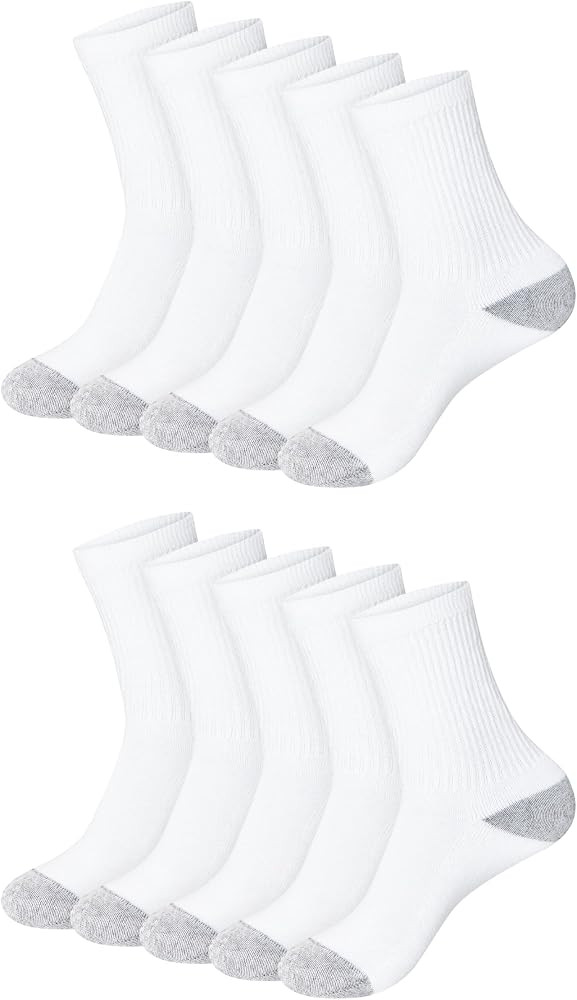 Hanes Women's Cushioned Athletic Ankle Socks (10-Pack) | Amazon (US)
