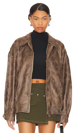 Kenny Bomber in Chocolate | Revolve Clothing (Global)