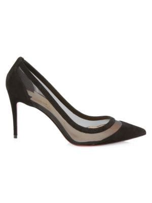 Galativi Suede-Trimmed Mesh Pumps | Saks Fifth Avenue