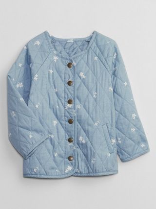 babyGap Quilted Chambray Jacket with Washwell | Gap Factory