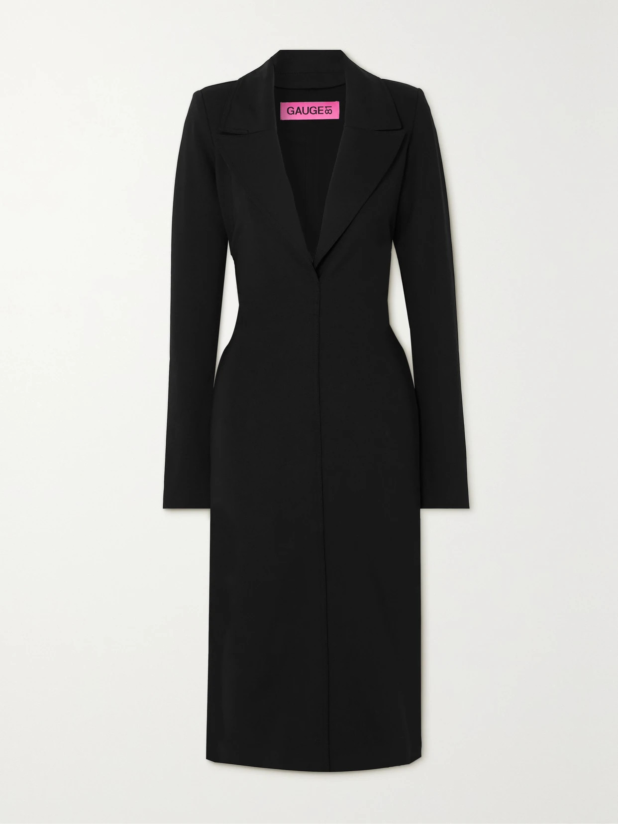 GAUGE81 - Moata Ruched Stretch-crepe Midi Dress - Black | NET-A-PORTER (US)