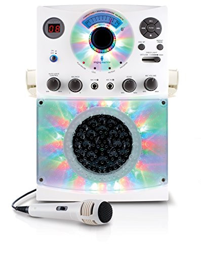 Singing Machine SML385BTW Top Loading CDG Karaoke System with Bluetooth, Sound and Disco Light Show  | Amazon (US)
