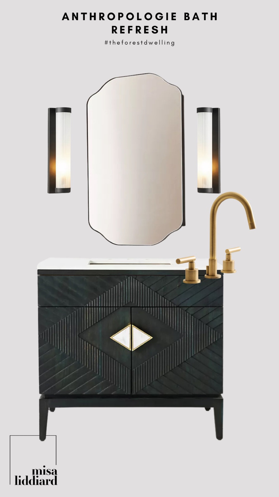 Everything here is from Anthropologie except the Fossett. I love the details on this vanity.

#LTKhome #LTKFind