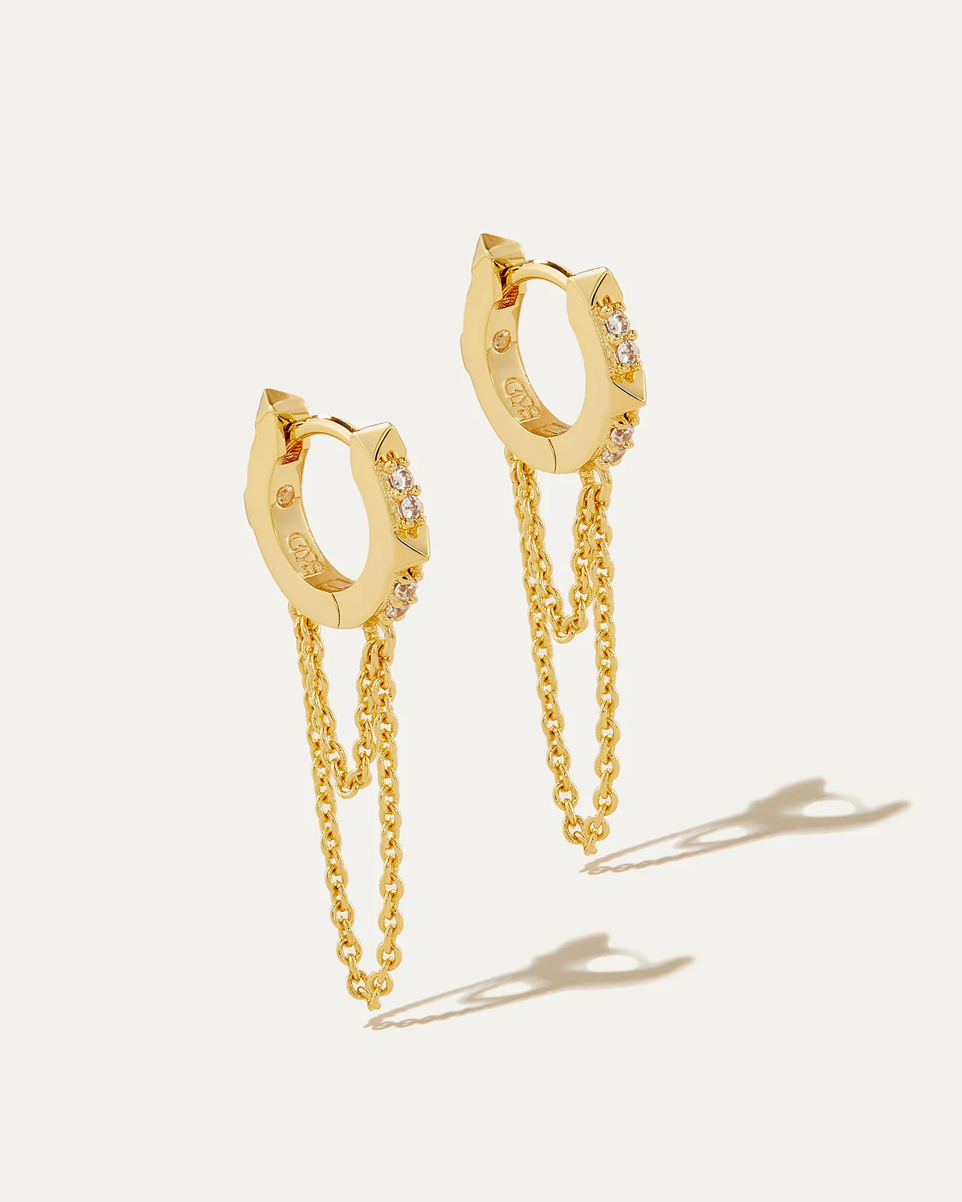 Charlotte Renegade Chain Huggie Hoop Earrings | Stella & Dot