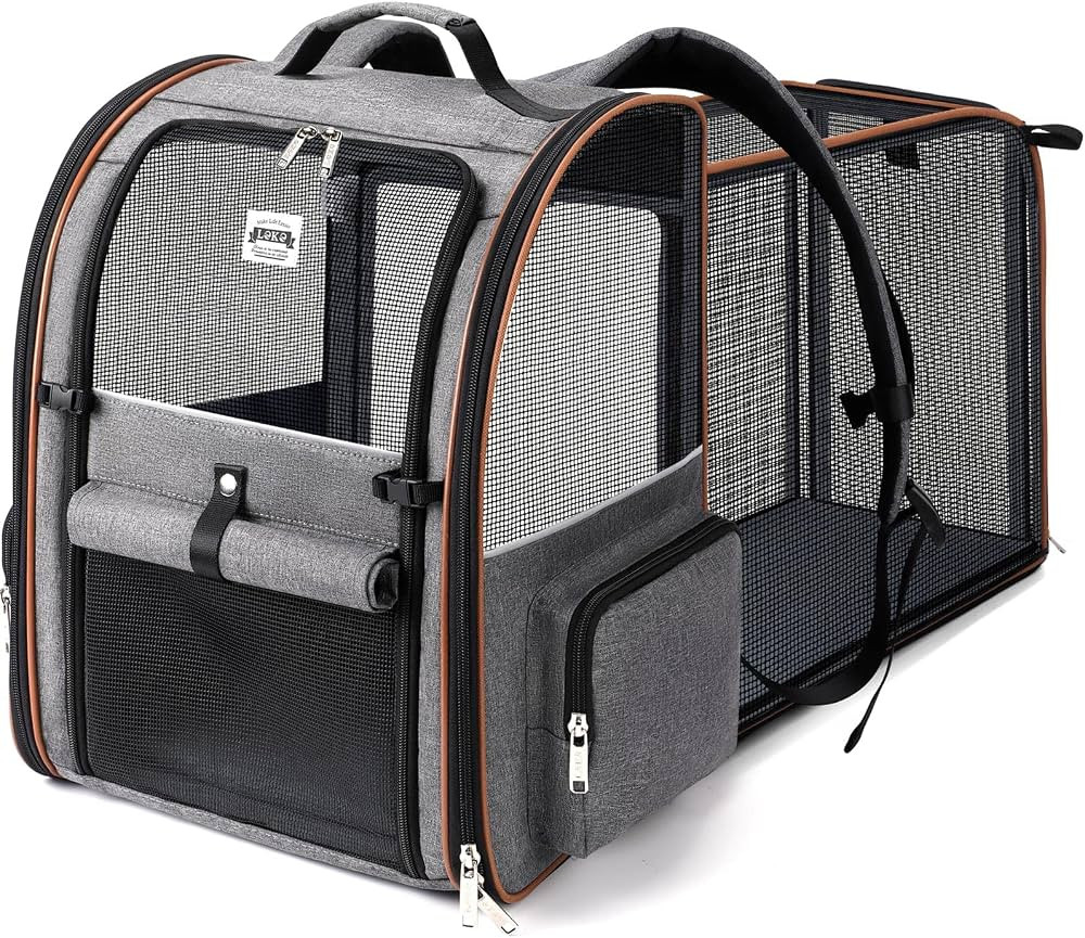 Lekebobor Large Cat Backpack Carrier Expandable Pet Carrier Backpack for Small Dogs Medium Cats F... | Amazon (US)