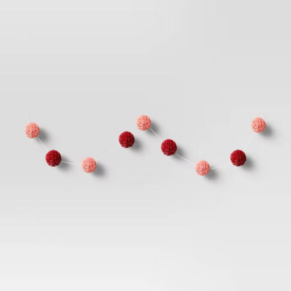 Red Pink Pom Garland - Threshold™ | Target