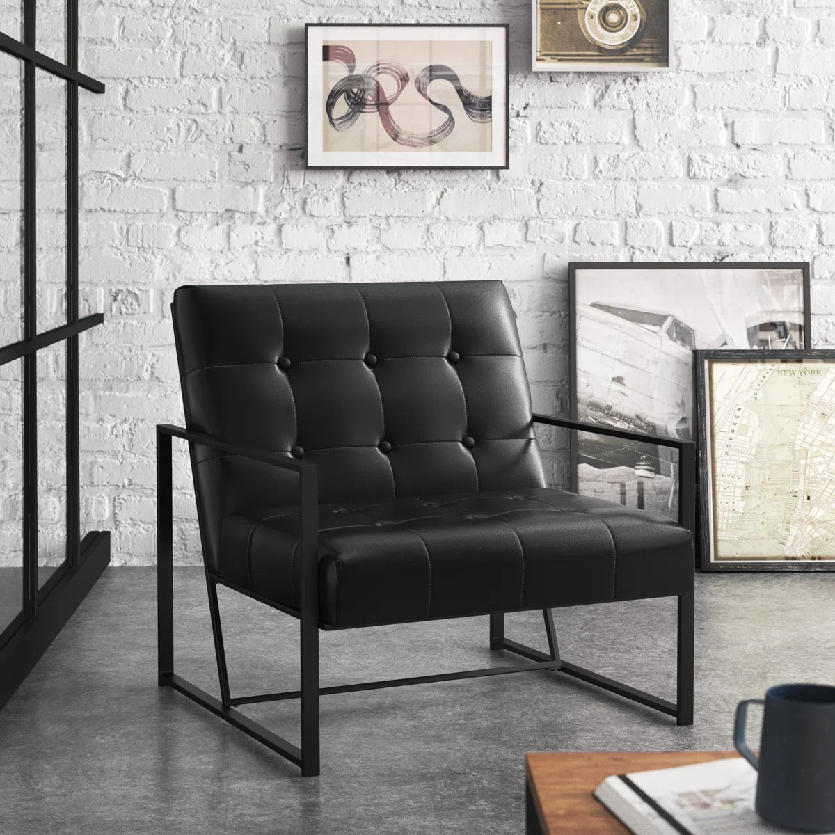 Billings Faux Leather Armchair | Wayfair North America