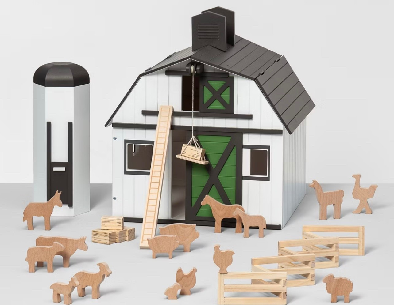 Toddler gift idea! Perfect for boys or girls, the animals can be painted as well. Beautiful white barn with animals & fence  

#LTKBaby #LTKKids #LTKFindsUnder100