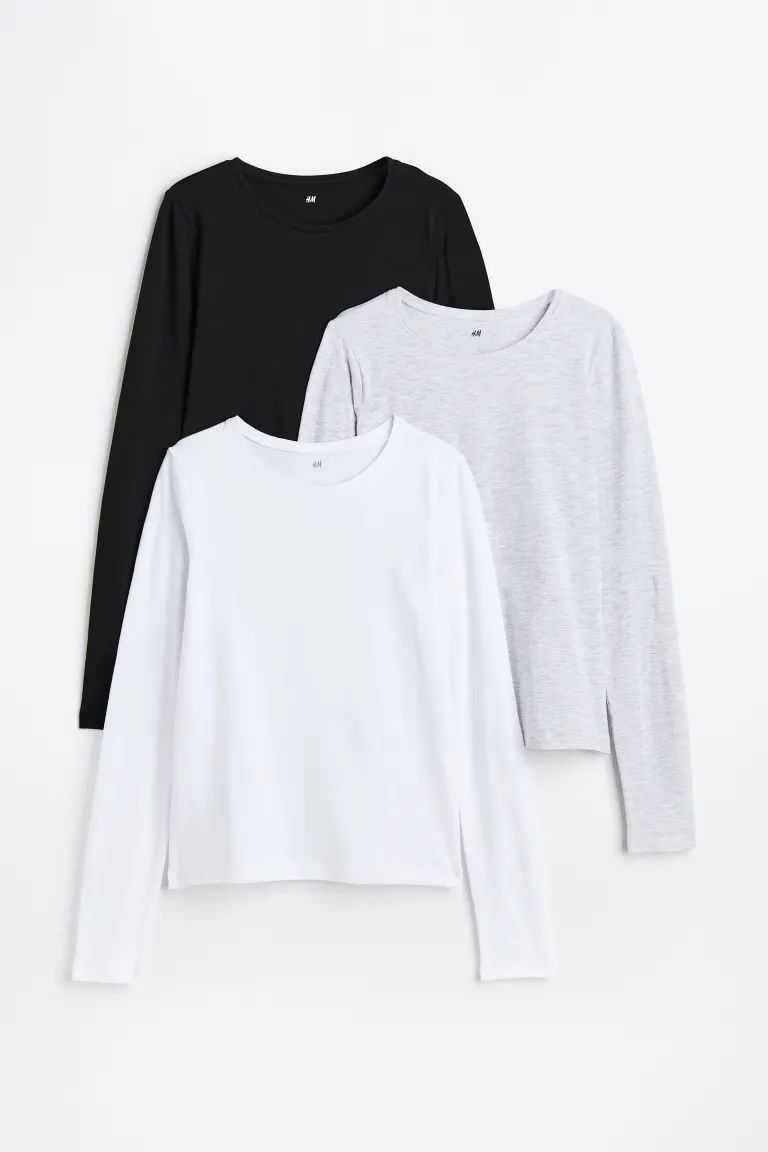 3-pack Jersey Tops | H&M (US + CA)