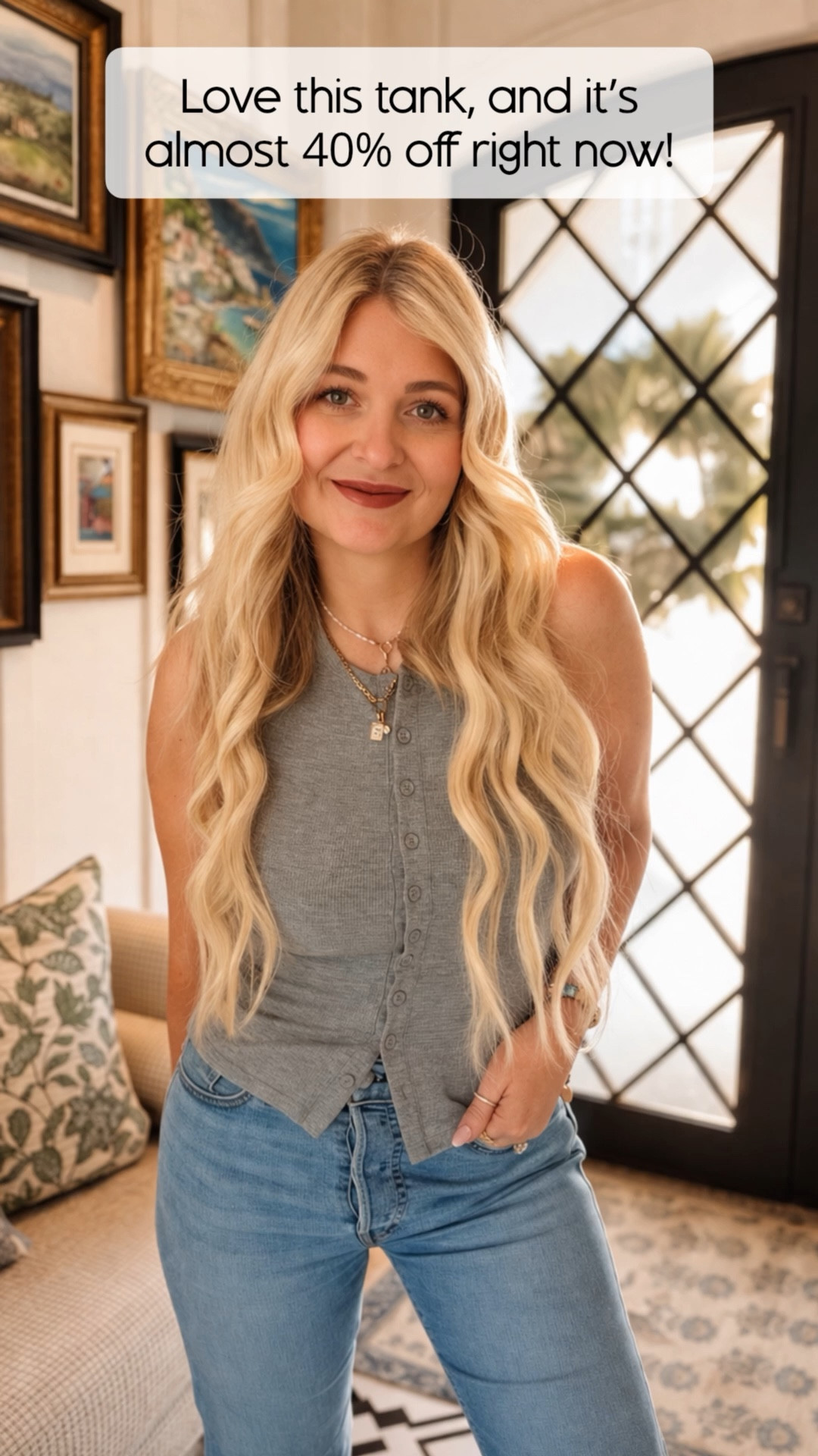 When the weather gets warmer it’s always hard to find a tank top that still looks nice and feels elevated. This one knocks it out of the park, and comes in so many colors! 🙌

#LTKmomlife #LTKootd #LTKSaleAlert