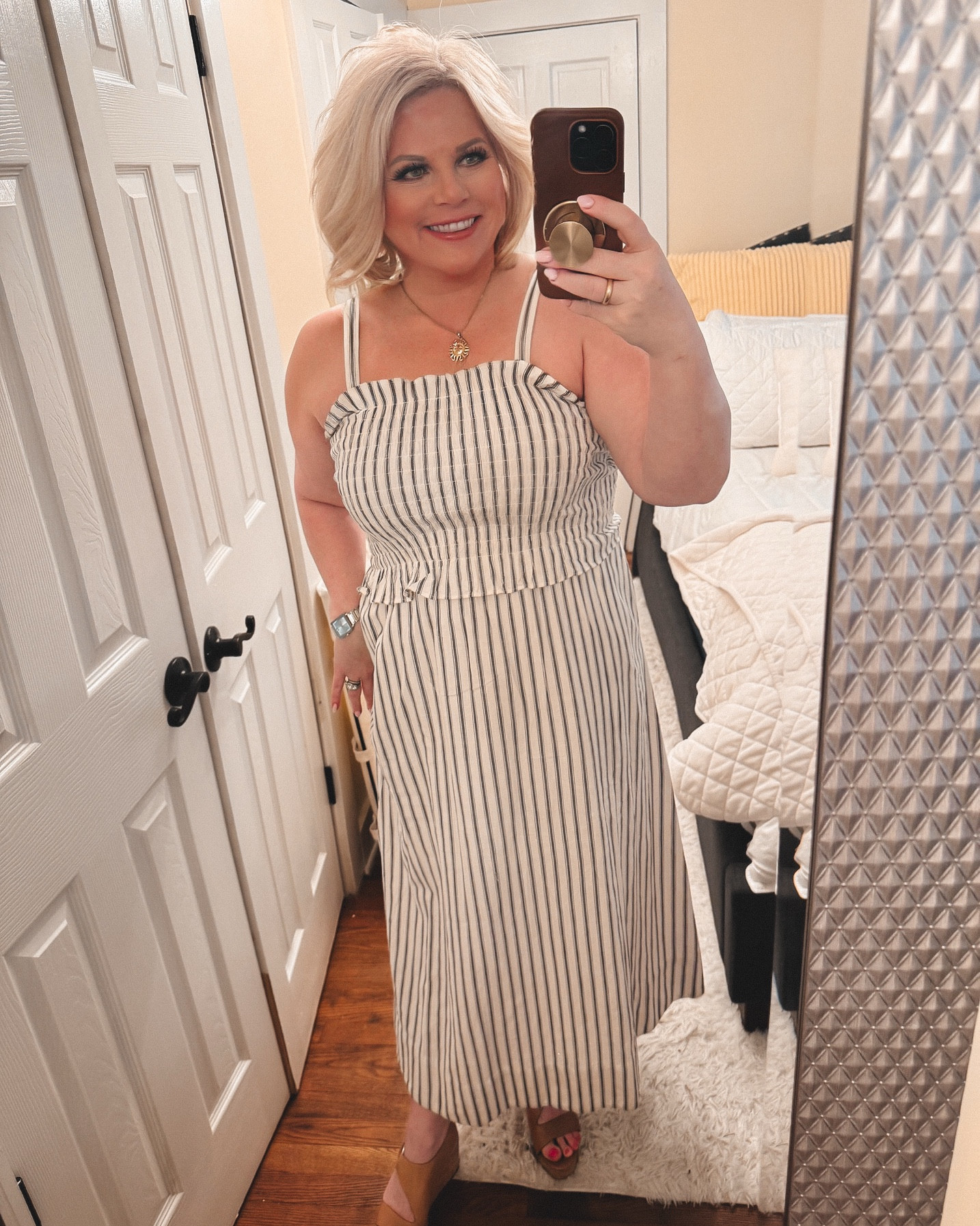 Here you have it, folks... the dupe of Taylor Swift's engagement dress.
Here is the funny part, last summer I couldn't decide between the Ralph Lauren dress that ended up being Taylor's engagement dress or a beautiful Elliatte dress for our anniversary dinner. I went with the Elliatte one.
So, when I saw this, I knew that I had to see how close it was to the original. It's darn near identical. The original, Taylor's Version (see what I did there 😉)  was over $200. It's on eBay and Poshmark now for literal THOUSANDS.
However, you can get this one for less than $40.!

Spring outfits, vacation outfits, affordable outfits, dupes, Taylor Swift, resort wear

#LTKSeasonal #LTKstorytime #LTKvlog