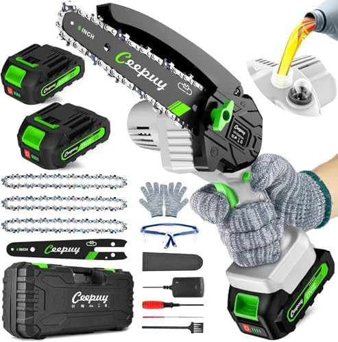 Mini Chainsaw Cordless,6 Inch Portable Electric Chainsaw with Automatic Oiler/Security Lock/Batte... | Amazon (US)