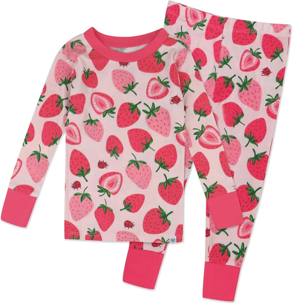HonestBaby 2-Piece Pajamas Sleepwear PJs 100% Organic Cotton for Infant Baby and Toddler Girls' | Amazon (US)