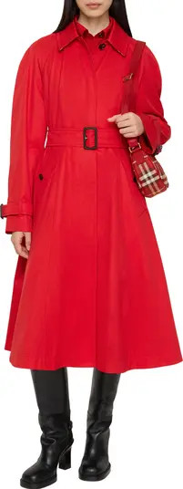 Long Gabardine Ellingham Fit-and-flare Car Coat | Nordstrom