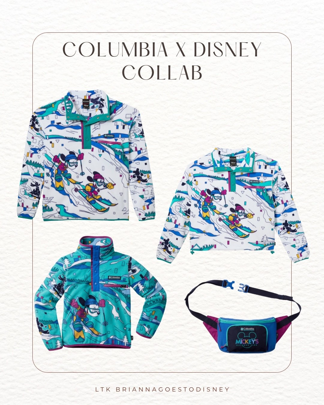 Columbia Sport x Disney collab

Mickey Mouse & Friends Fleece Pullover for Women by Columbia Sport | winter fleece | quarter fleece | skiing | Minnie Mouse | pullover fleece for kids | pullover fleece for men | Mickey Mouse Hip Pack by Columbia | winter travel | holiday gifts

#LTKKids #LTKmomlife #LTKMens