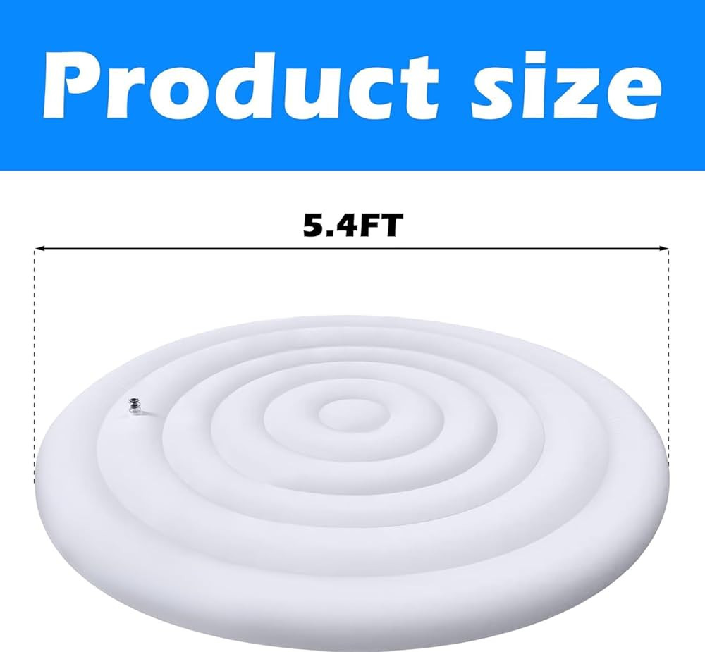 Tlswshsy 5.4 Ft Inflatable Hot Tub Cover- Energy Saving Lid for Round Hot Tub- Foldable Protective Rain Overflow Cover for Outdoor Inflatable Hot Tubs | Amazon (US)