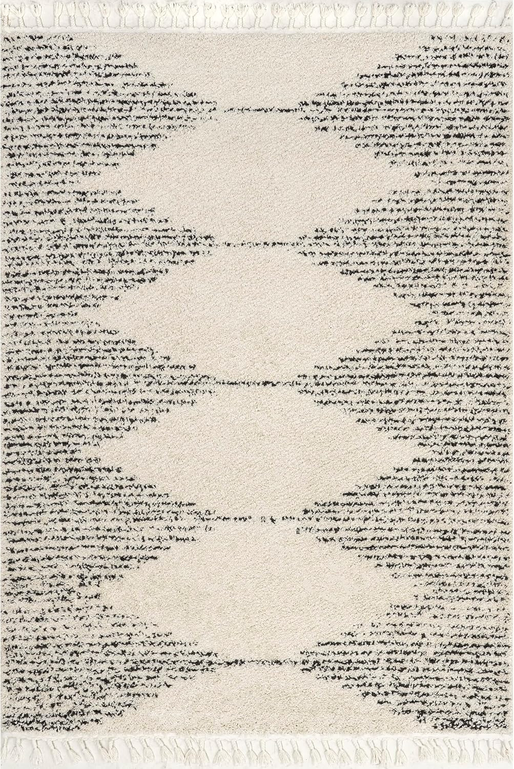 nuLOOM Bria Moroccan Shag Tasseled Area Rug, 5' 3" x 7' 7", Off-white | Amazon (US)