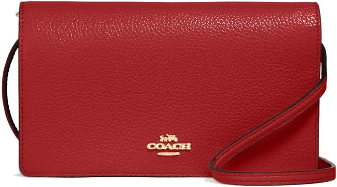 Coach Women's Anna Foldover Crossbody Clutch (Red) | Amazon (US)