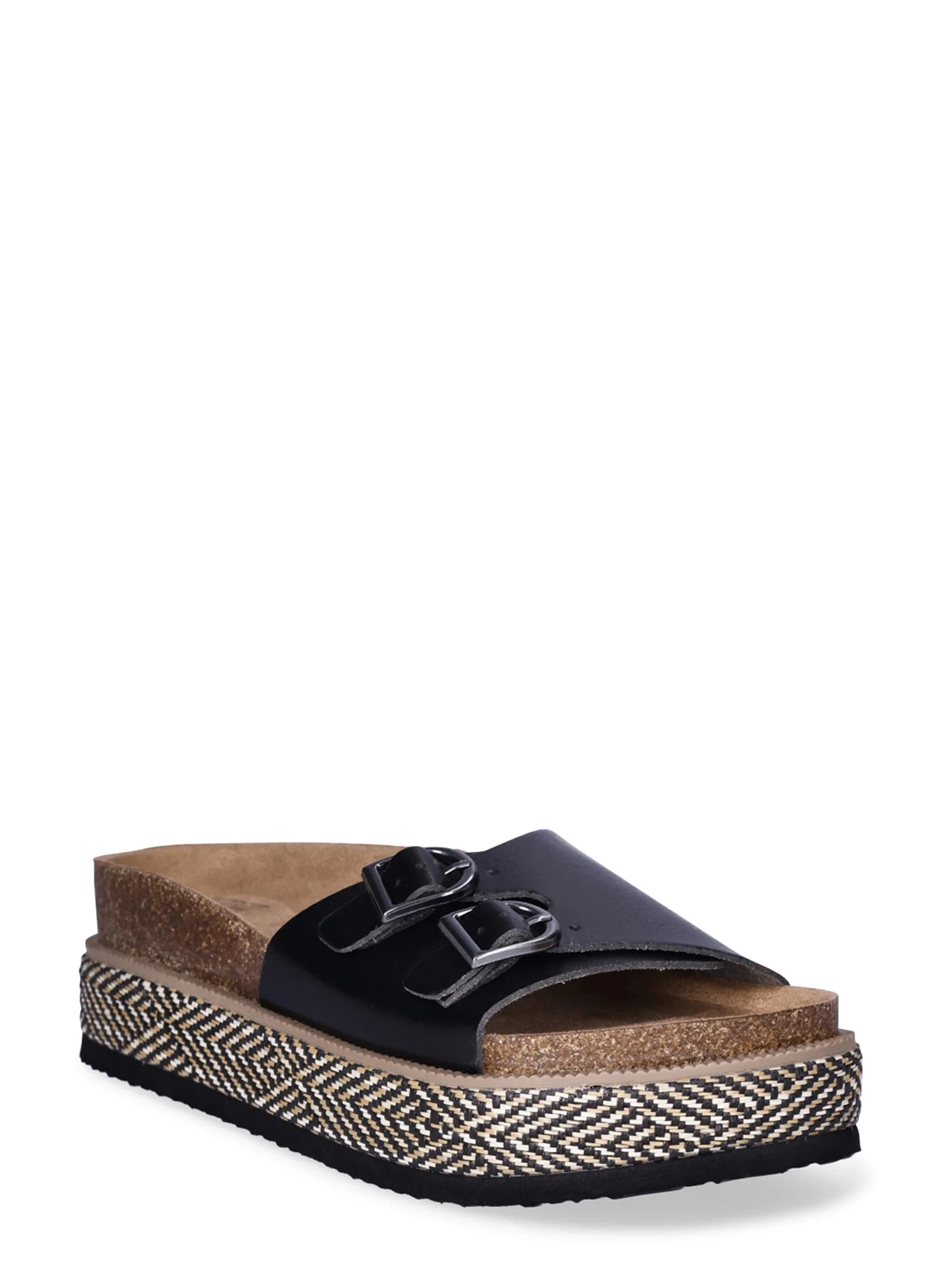 No Boundaries Women's Platform Footbed Sandal | Walmart (US)