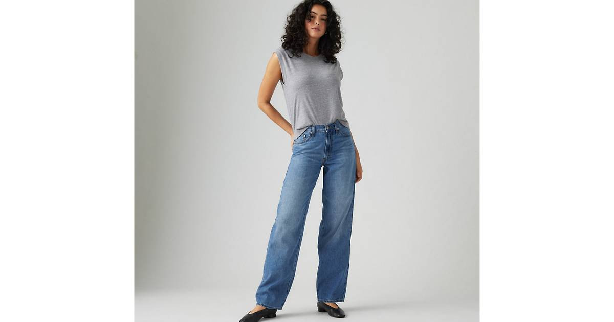 Baggy Dad Linen+ Denim Lightweight Women's Jeans - Medium Wash | Levi's® US | Levi's US