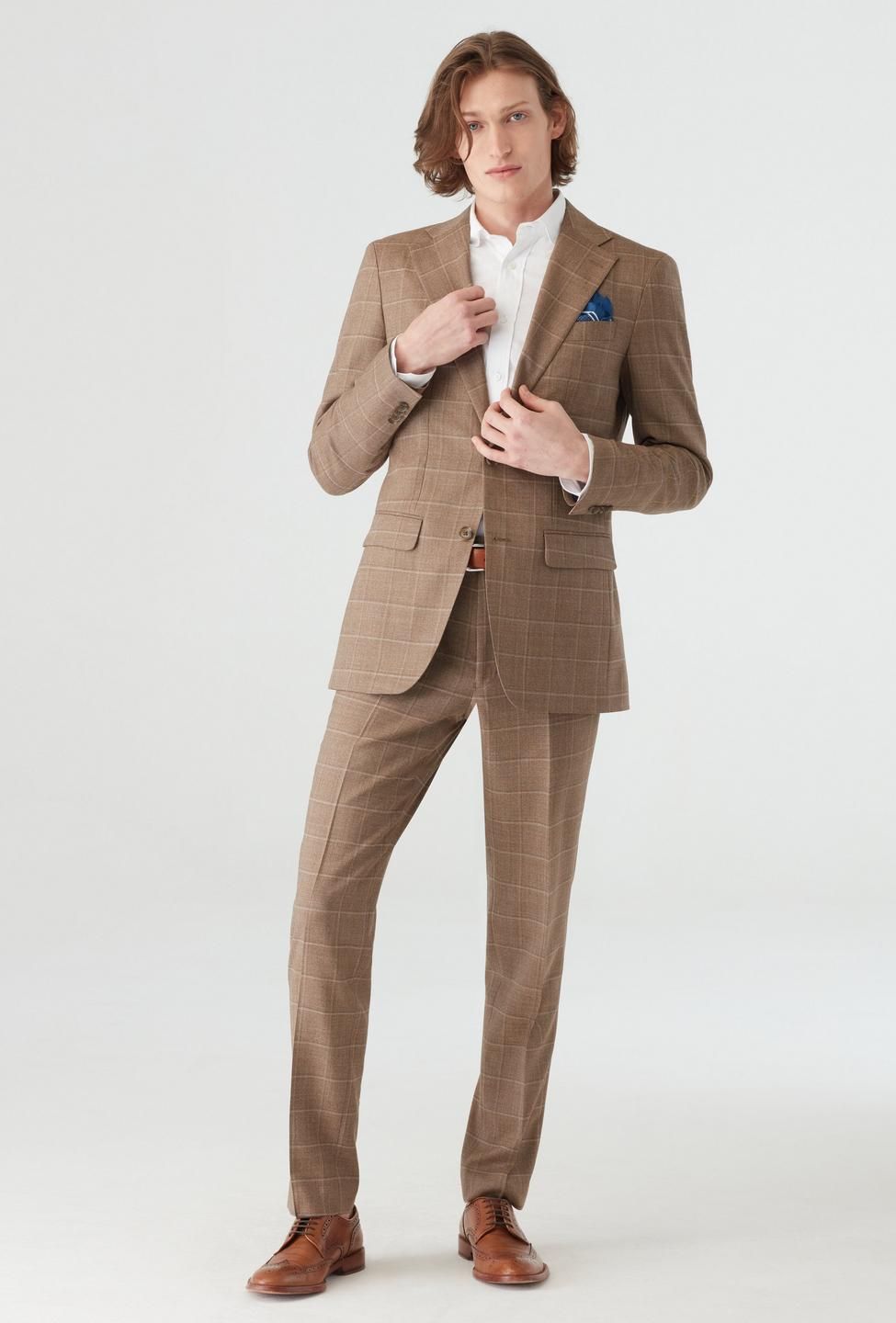 Kelbrook Check Light Brown Suit | Indochino