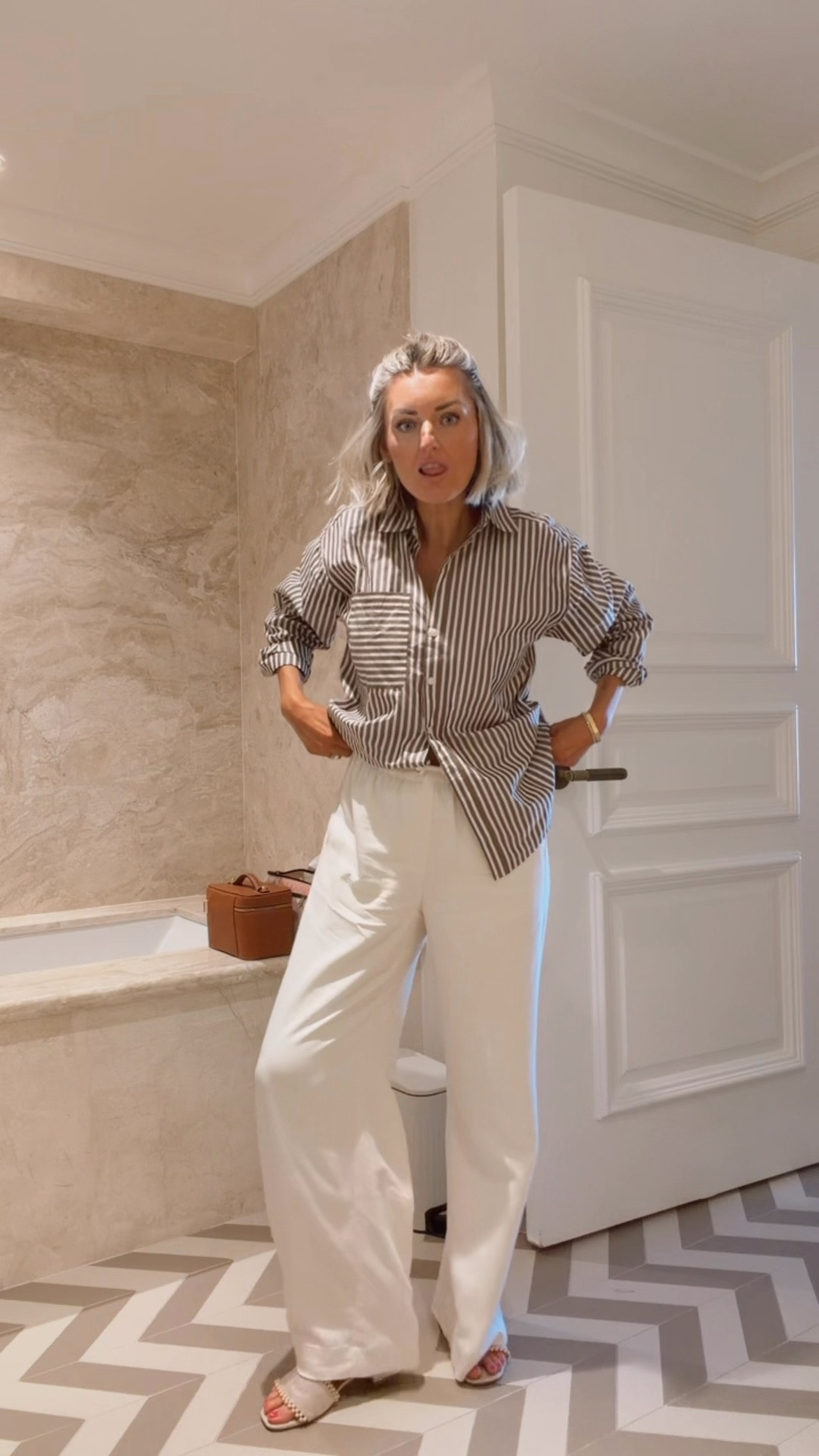 Small in shirt & pants 