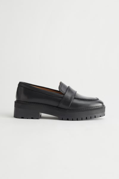Robuste loafers i læder | H&M (DE, AT, CH, NL, FI)