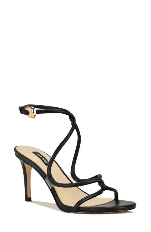 Nine West Emerila Ankle Strap Sandal in Black at Nordstrom, Size 7.5 | Nordstrom