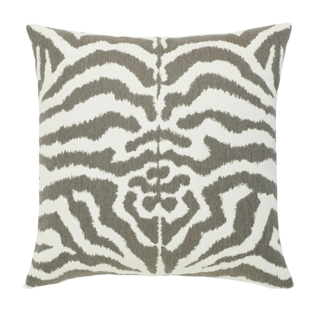 Zebra Gray Outdoor Pillow | Megan Molten