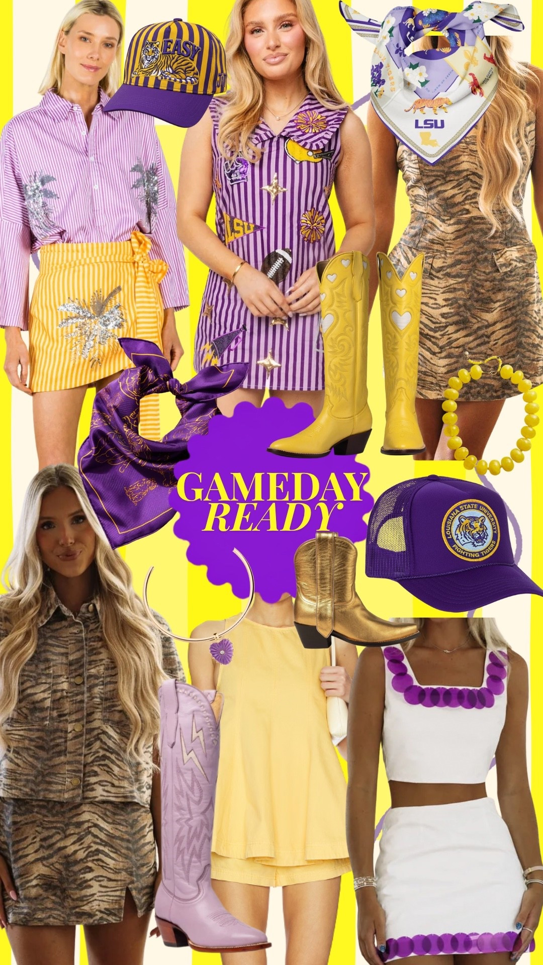 Tiger fans, this one is for you! The cutest purple, gold, and animal print outfits for GAME DAY!


college football, lsu, tiger fans, college gameday, sorority, gameday outfits, Louisiana state university

#LTKootd #LTKU