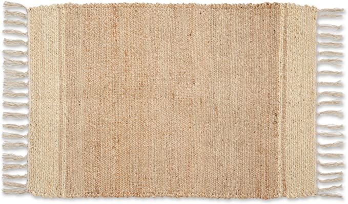 DII Woven Rugs Collection Hand-Loomed Jute, 2x3', Off-White Stripes | Amazon (US)