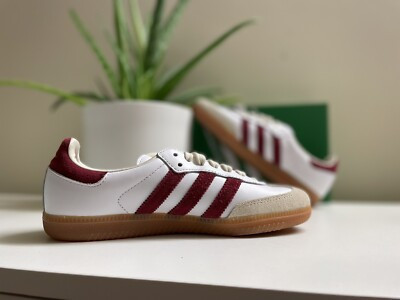 Adidas Samba x Sporty & Rich Cream White Collegiate Burgundy UK 3.5 BRAND NEW | eBay UK