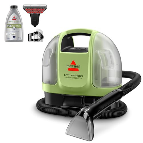 BISSELL Little Green Mini Cordless Portable Carpet and Upholstery Deep Cleaner, Car/Auto Detailer, with HydroRinse Self-Cleaning Tool and 4" Tough Stain Tool, 4015 | Amazon (US)