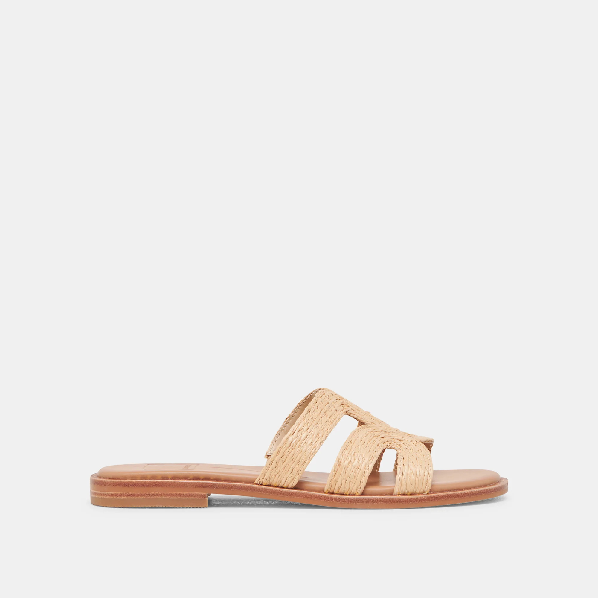EMON WIDE SANDALS LT NATURAL RAFFIA | DolceVita.com
