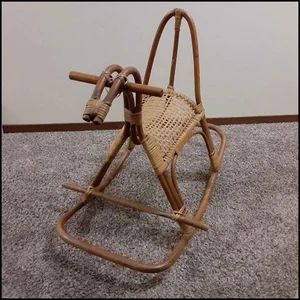 Vintage Bamboo Wicker Childs Rocking Horse | Etsy | Etsy (US)