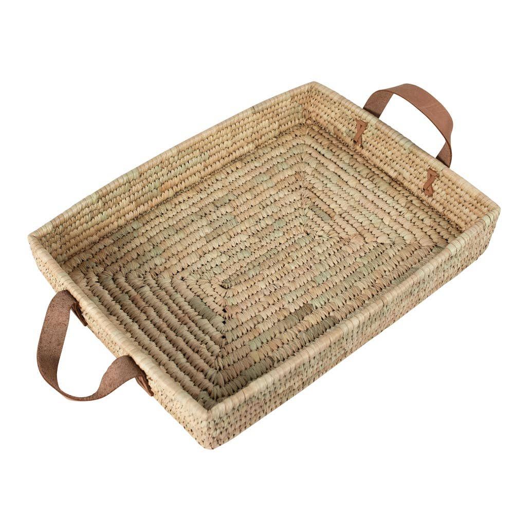 WOVEN HANDLED BASKET (RECTANGLE) | Cooper at Home