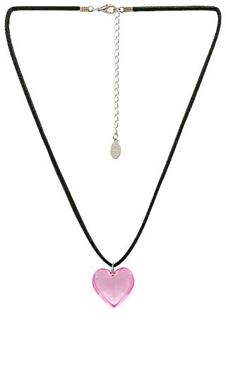 Heart Pendant Choker in Pink | Revolve Clothing (Global)
